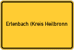Place name sign Erlenbach (Kreis Heilbronn, Neckar)