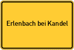 Place name sign Erlenbach bei Kandel