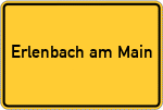 Place name sign Erlenbach am Main