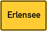 Place name sign Erlensee
