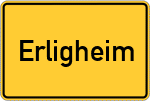 Place name sign Erligheim