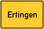 Place name sign Ertingen