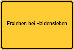 Place name sign Erxleben bei Haldensleben