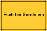 Place name sign Esch bei Gerolstein