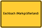 Place name sign Eschbach (Markgräflerland)