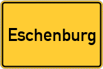 Place name sign Eschenburg