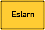 Place name sign Eslarn