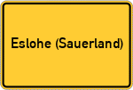 Place name sign Eslohe (Sauerland)