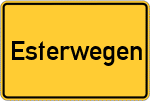 Place name sign Esterwegen