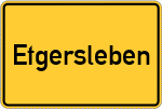 Place name sign Etgersleben