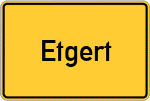 Place name sign Etgert