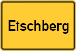 Place name sign Etschberg