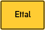 Place name sign Ettal