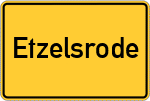 Place name sign Etzelsrode