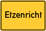 Place name sign Etzenricht