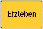 Place name sign Etzleben