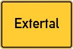 Place name sign Extertal