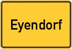 Place name sign Eyendorf, Lüneburger Heide