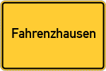 Place name sign Fahrenzhausen