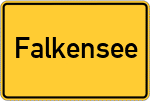 Place name sign Falkensee