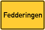 Place name sign Fedderingen