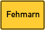 Place name sign Fehmarn