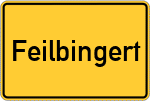 Place name sign Feilbingert