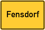 Place name sign Fensdorf