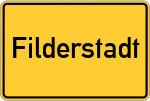 Place name sign Filderstadt