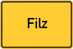 Place name sign Filz