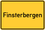Place name sign Finsterbergen