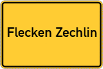 Place name sign Flecken Zechlin