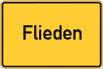 Place name sign Flieden