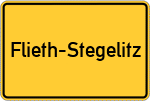 Place name sign Flieth-Stegelitz