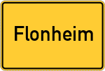 Place name sign Flonheim