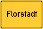 Place name sign Florstadt