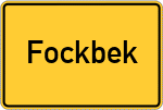 Place name sign Fockbek