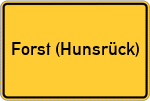 Place name sign Forst (Hunsrück)