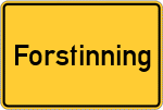 Place name sign Forstinning