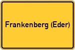 Place name sign Frankenberg (Eder)
