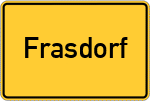 Place name sign Frasdorf