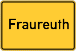 Place name sign Fraureuth