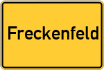 Place name sign Freckenfeld