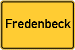 Place name sign Fredenbeck