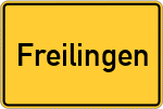 Place name sign Freilingen, Westerwald