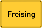 Place name sign Freising, Oberbayern