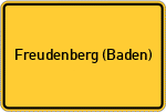 Place name sign Freudenberg (Baden)