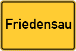 Place name sign Friedensau