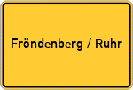 Place name sign Fröndenberg / Ruhr