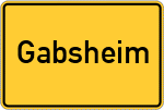 Place name sign Gabsheim